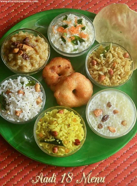 Signature Valaikappu variety rice platter with vada, appalam, sweet pongal and payasam